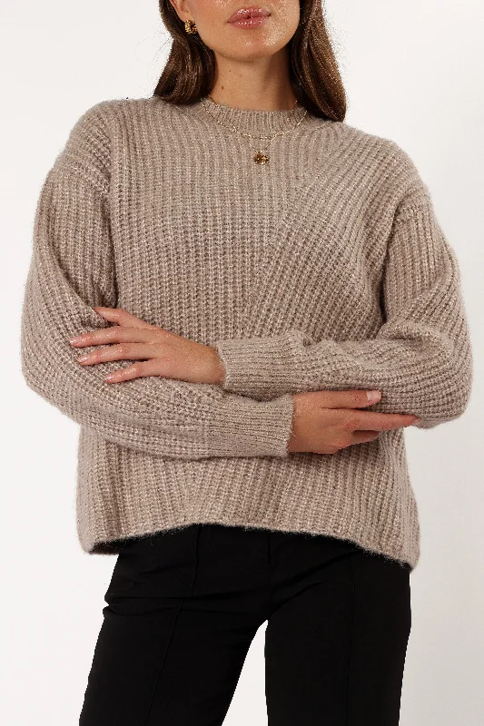 Villa Knit Sweater - Taupe