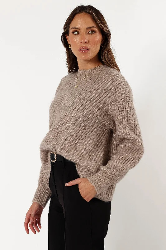 Villa Knit Sweater - Taupe