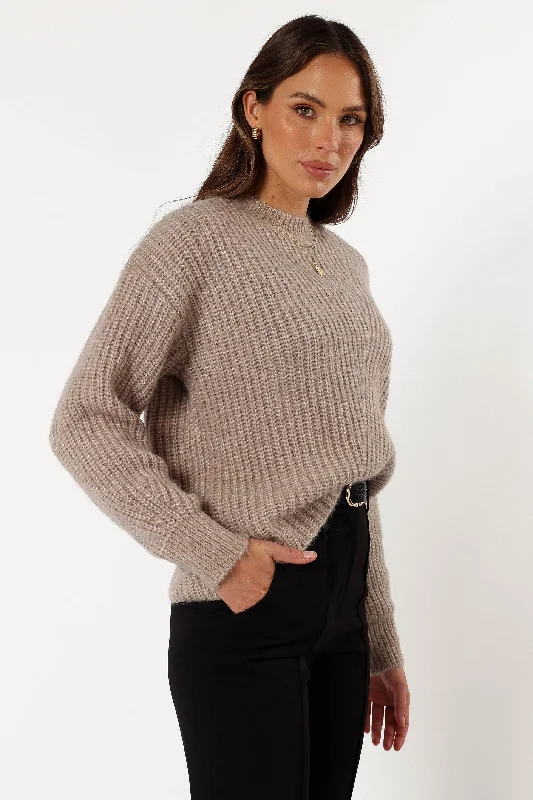 Villa Knit Sweater - Taupe