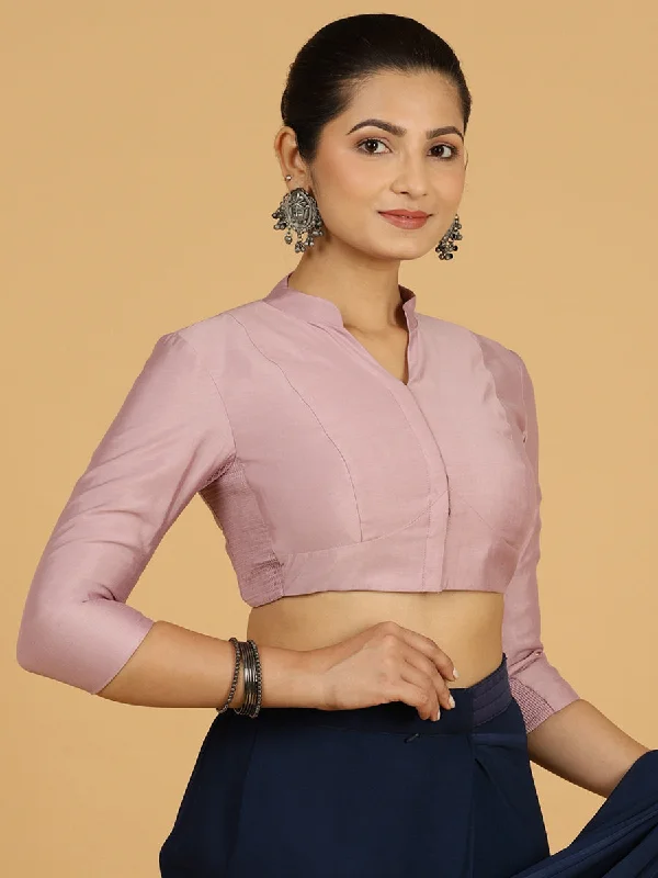 Maya x Rozaana | Three Quarter Sleeves Saree Blouse in Lilac