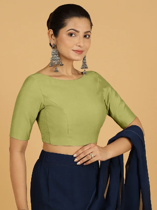 Trisha x Rozaana |  Saree Blouse in Pista Green