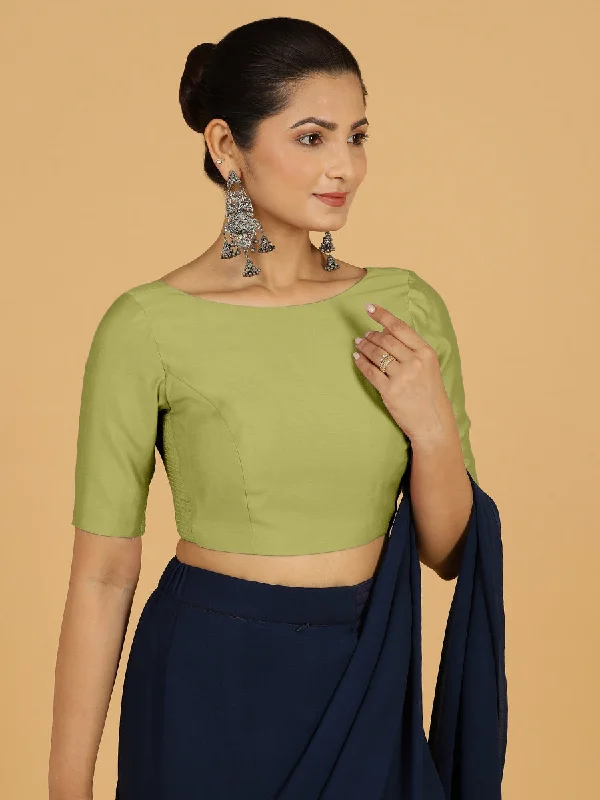 Trisha x Rozaana |  Saree Blouse in Pista Green