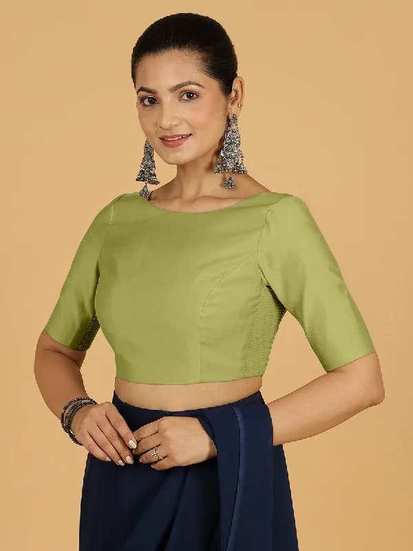 Trisha x Rozaana |  Saree Blouse in Pista Green