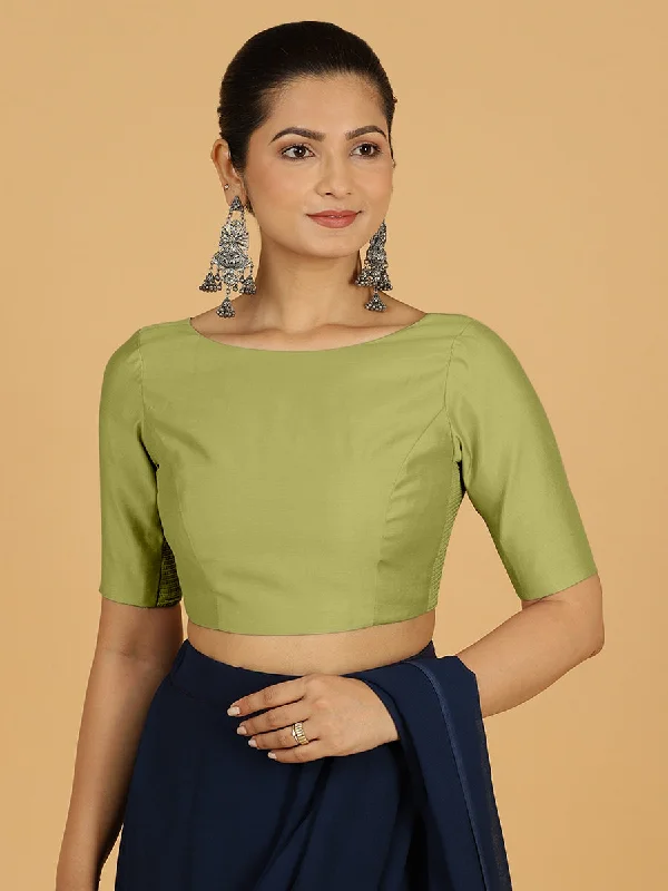 Trisha x Rozaana |  Saree Blouse in Pista Green