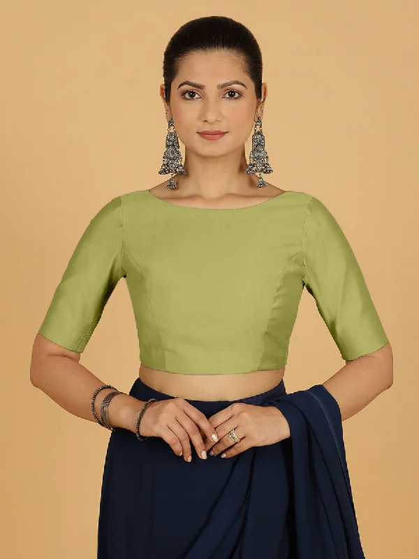 Trisha x Rozaana |  Saree Blouse in Pista Green