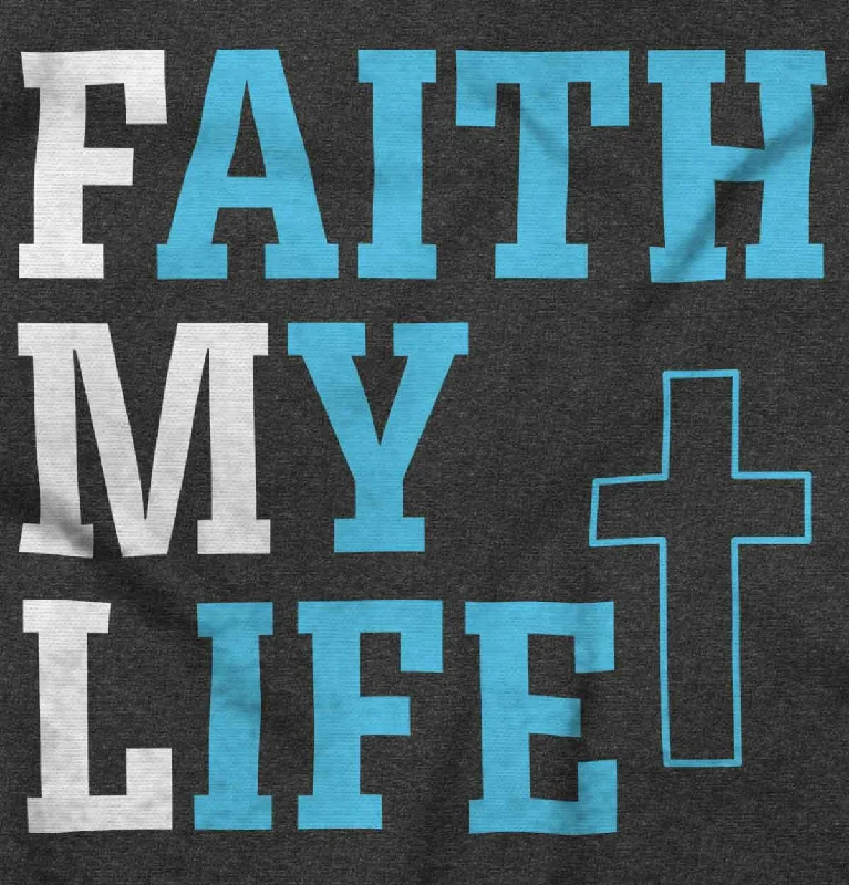 Faith My Life Junior Fit V-Neck T Shirt