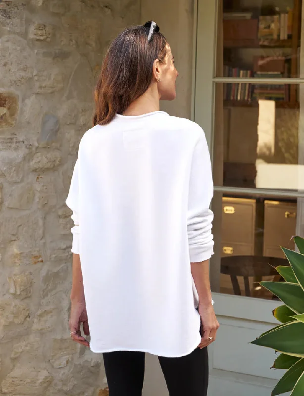 Anna Long Sleeve Capelet White