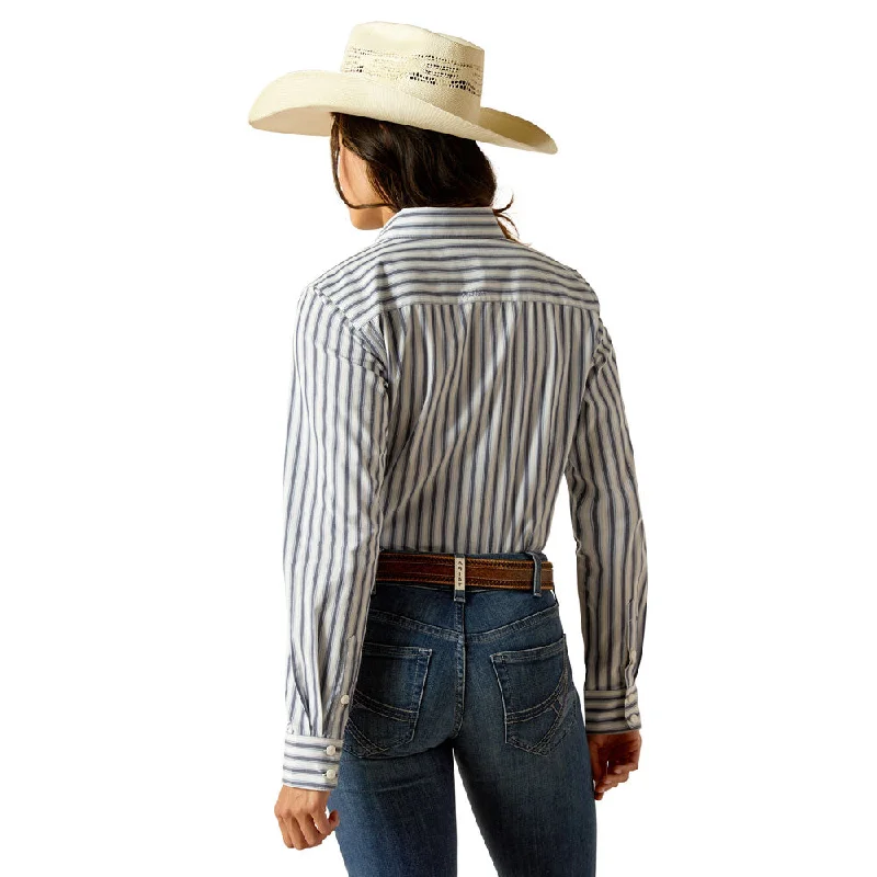 10051333 Ariat Women's Long Sleeve Kirby Stretch Shirt - Baja Stripe