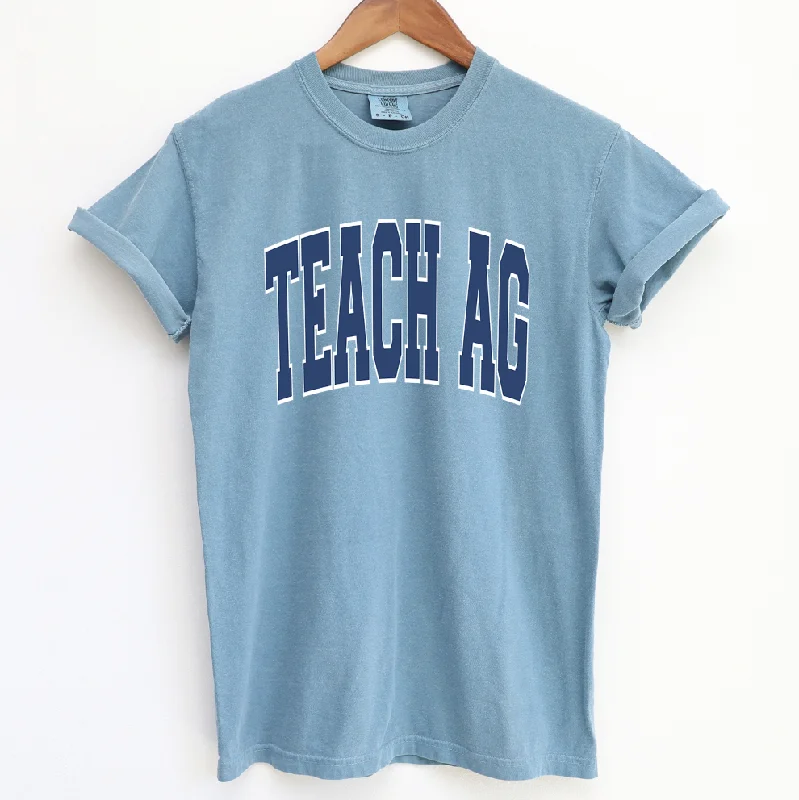 Big Varsity Teach Ag Blue ComfortWash/ComfortColor T-Shirt (S-4XL) - Multiple Colors!