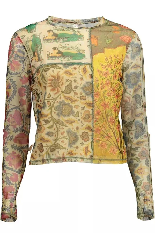 Desigual Elegant  Long Sleeve Printed Women's T-Shirt