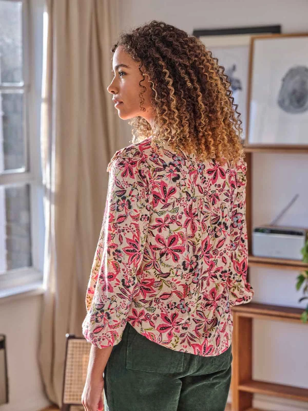 Faye Lenzing™ Ecovero™ Dobby Blouse  - Faded Rose Pink