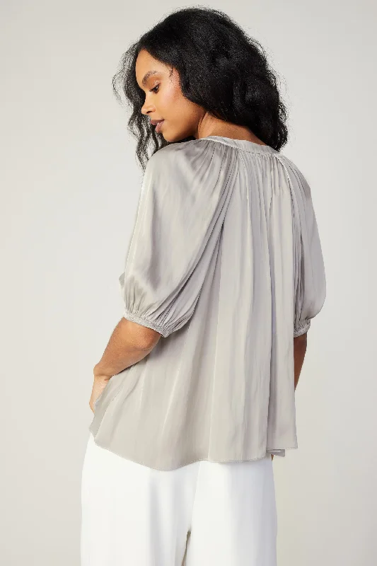 Gathered Neckline Blouse