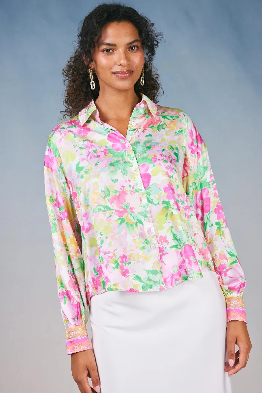 Botanical Watercolor Blouse