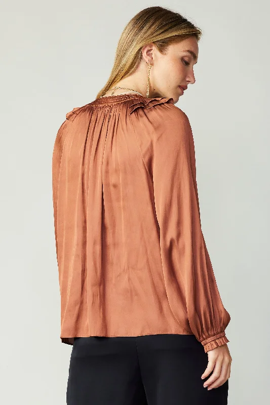 Ruffled Crewneck Blouse