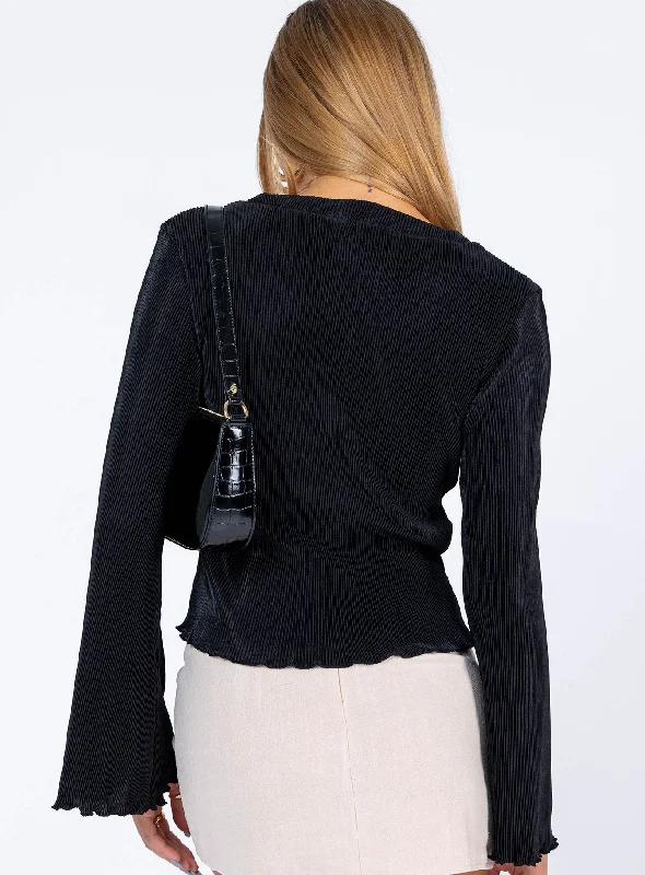 Marie Long Sleeve Top Black