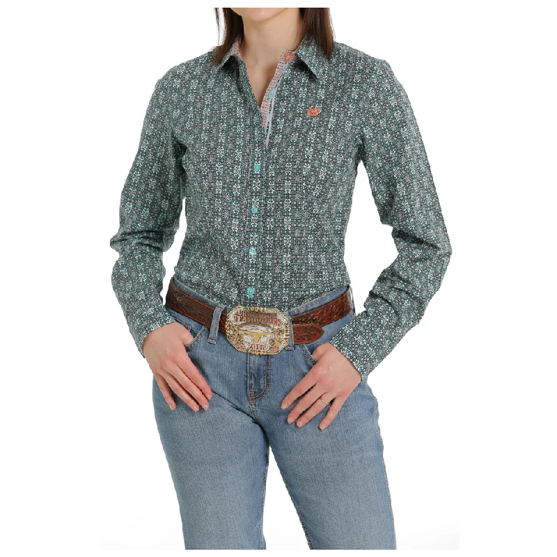 MSW9165029 Cinch Women's Long Sleeve Western Button Shirt - Multicolor