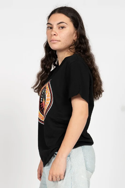 Our Bloodline Black Cotton Crew Neck Women's T-Shirt