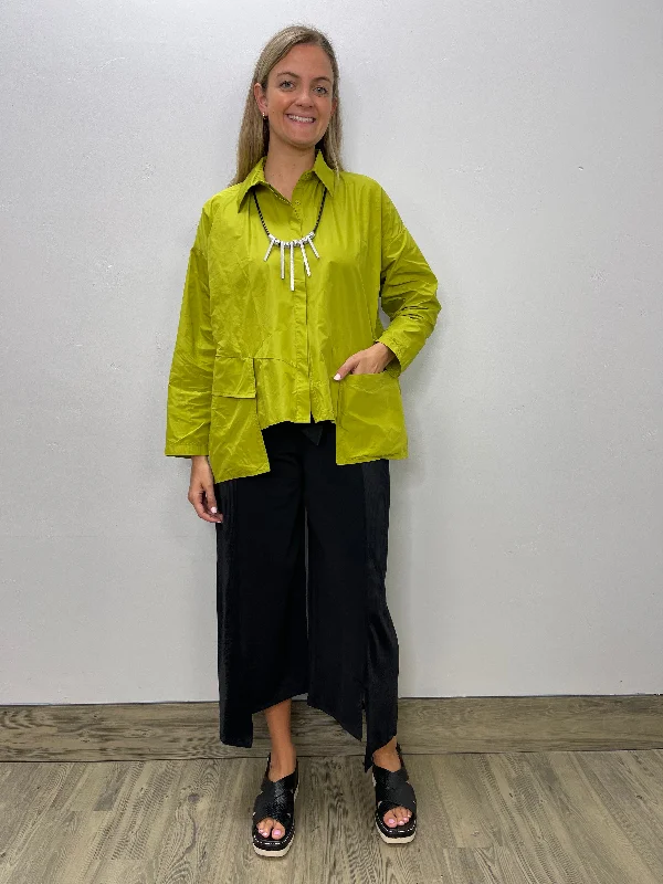 Pistachio Green Button Up Blouse