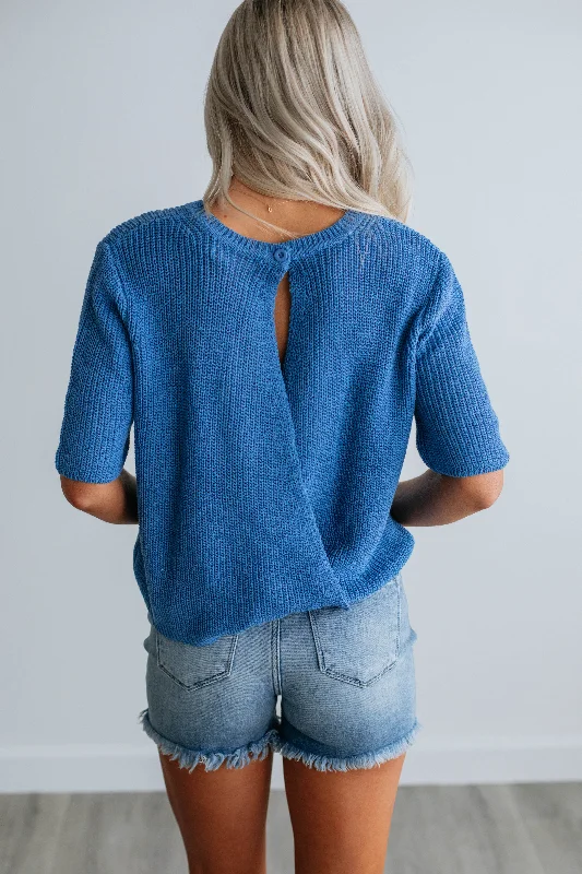 Ramia Knit Top - Royal Blue