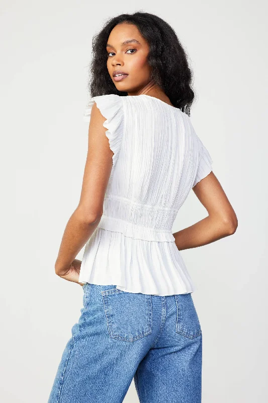 Mara Pleated Sleeveless Blouse