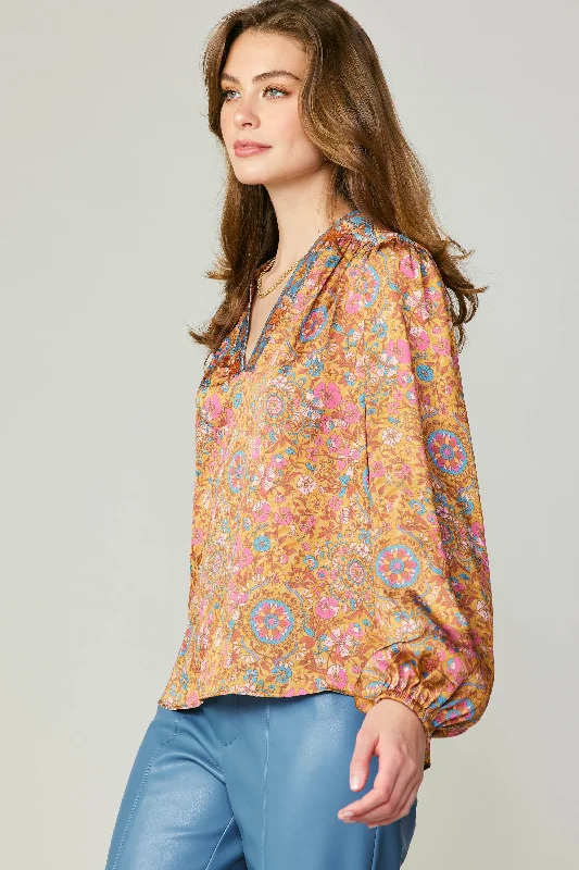 Vintage Floral Blouse