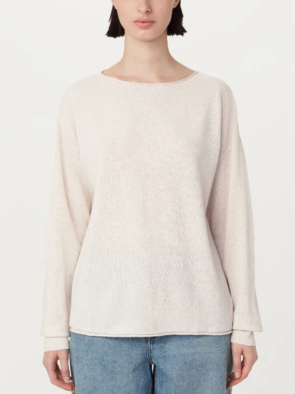 The Lightweight Crewneck Sweater in Light Oatmeal