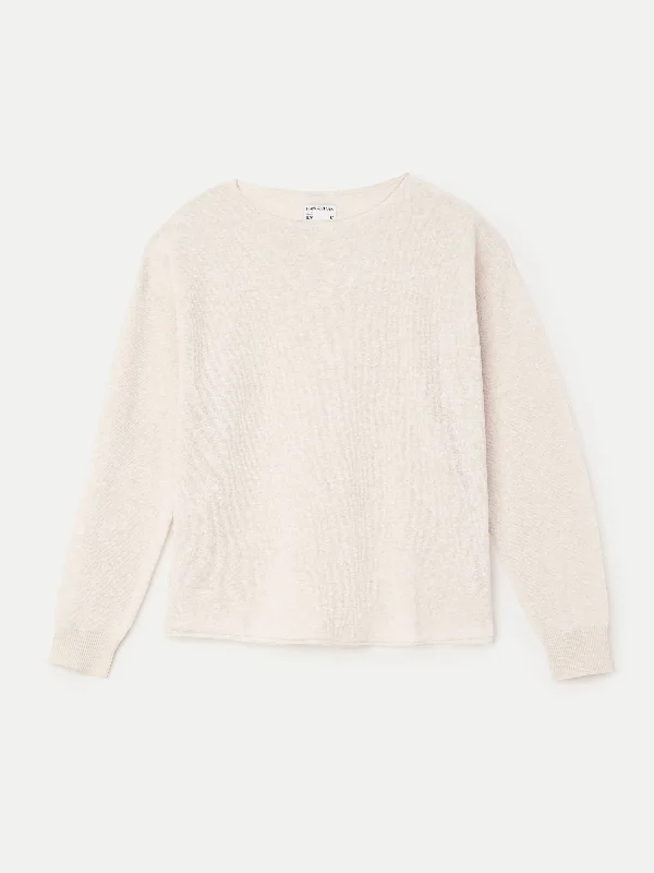 The Lightweight Crewneck Sweater in Light Oatmeal