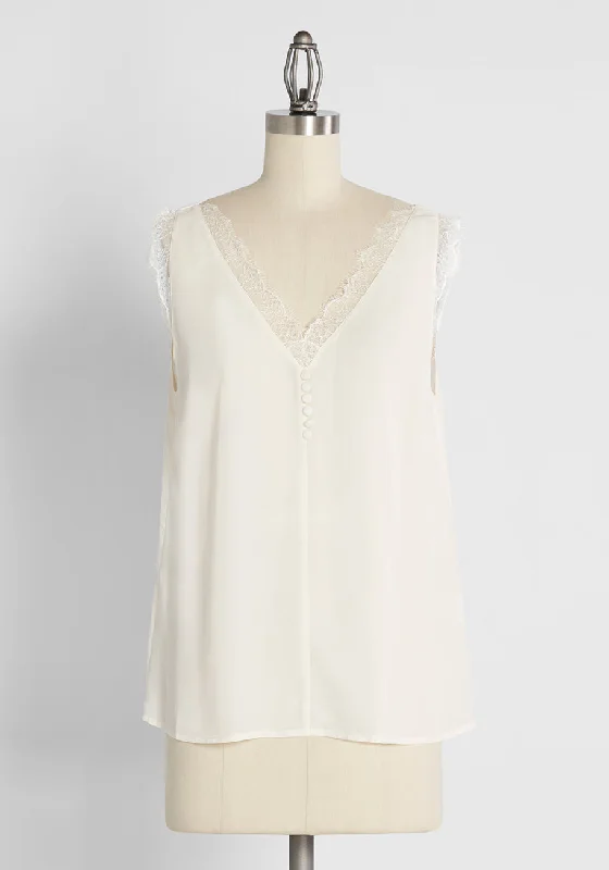 A Kiss of Lace Sleeveless Blouse