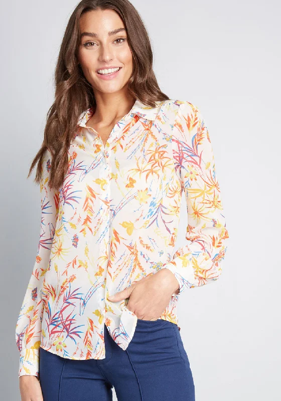 Be Buzzworthy Button-Up Top