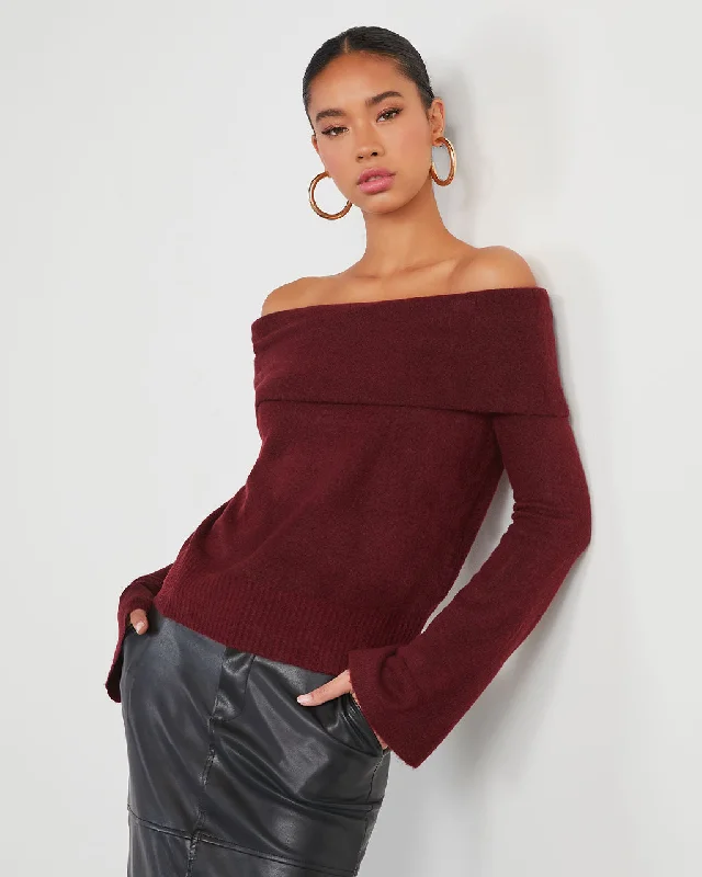 Dreamworld Off The Shoulder Pullover Sweater