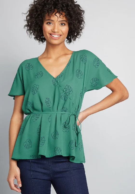 Graceful Greeting Surplice Top