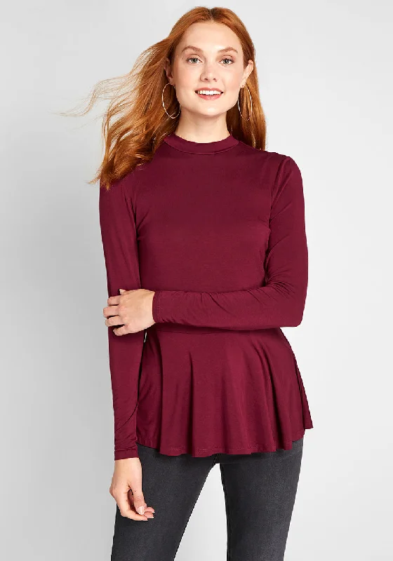 In the Knit of Time Peplum Top