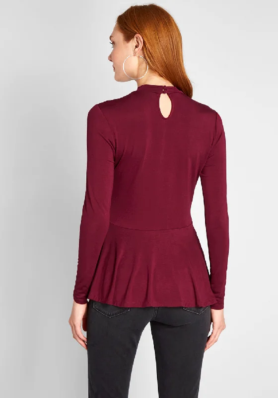 In the Knit of Time Peplum Top