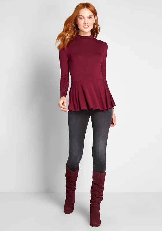 In the Knit of Time Peplum Top