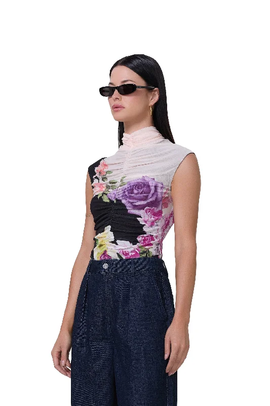 Jolie Top - Colorblock Floral