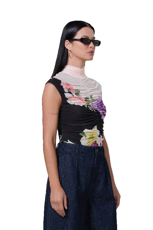 Jolie Top - Colorblock Floral