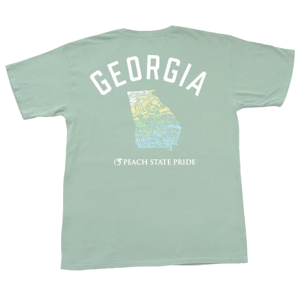 Peach State Pride Georgia United Aquafoam T Shirt