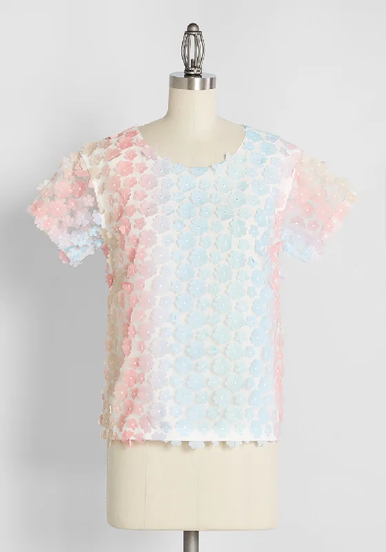 Spectacle in Petals Embellished Top