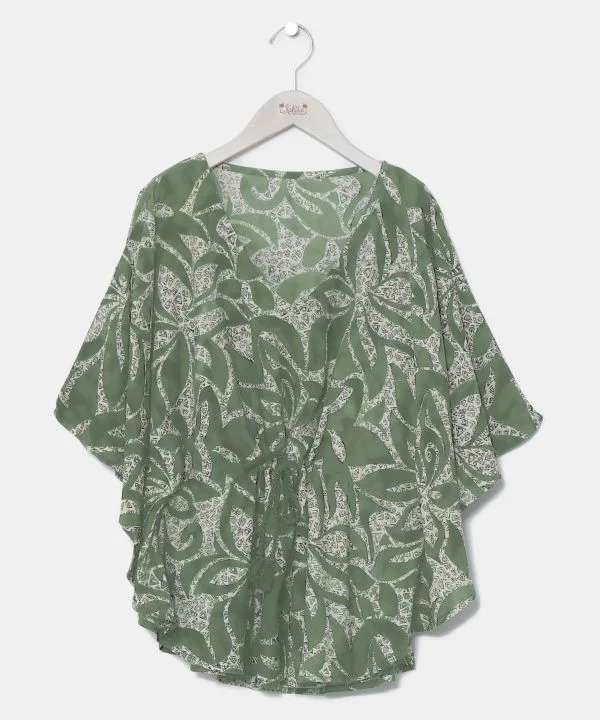 Botanical Poncho Top