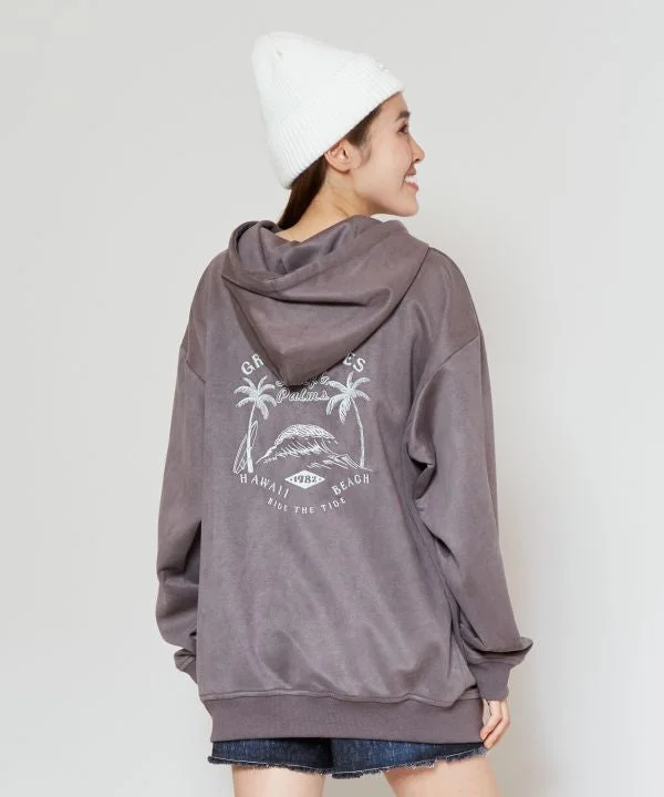 SURF＆Palms Soft Suede Hoodie