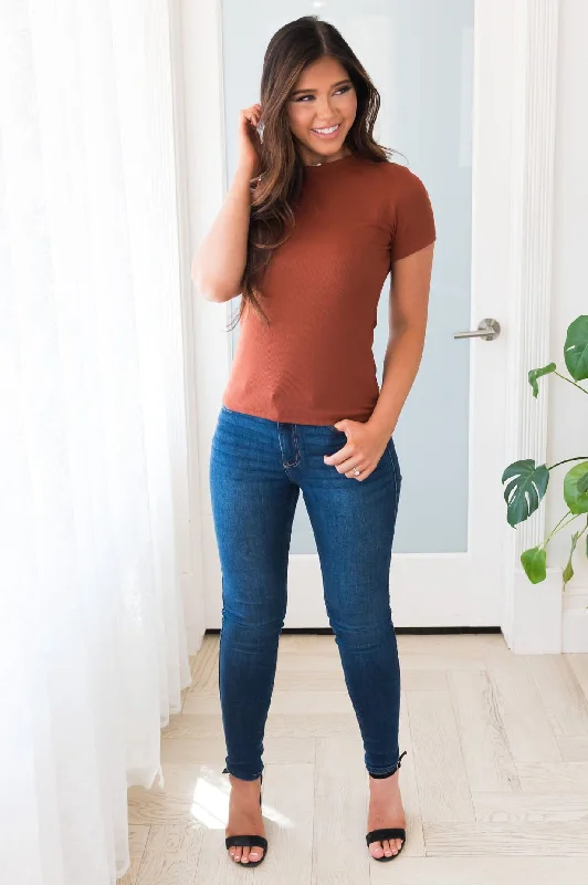 Ever So Lovely Modest Ribbed Top