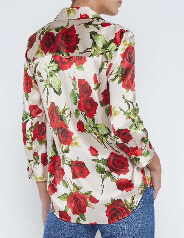 L'Agence Dani Three Quarter Sleeve Blouse