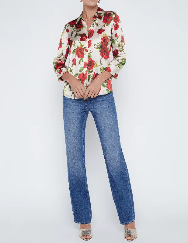 L'Agence Dani Three Quarter Sleeve Blouse