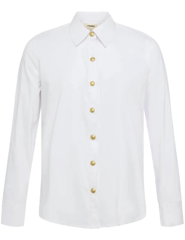 L'Agence Ellery Long Sleeve Button Blouse