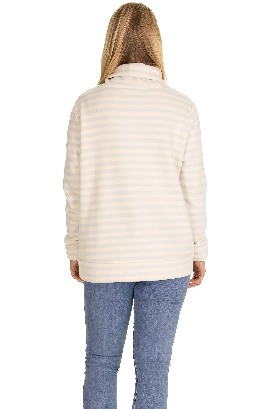 Minley Pullover In Light Blue & Cream Stripe