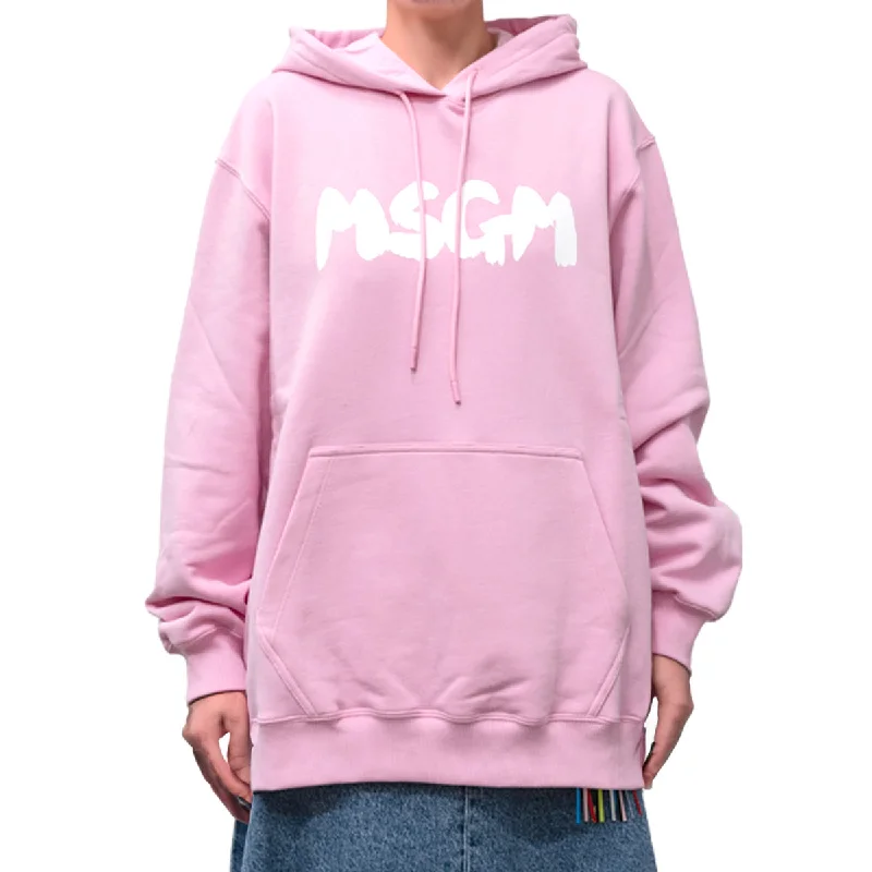 Women's Brush Print Hoodie Pink