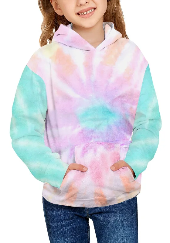 Girls Casual Tie Dye Sweatshirt Crewneck Long Sleeve Pullover Tops