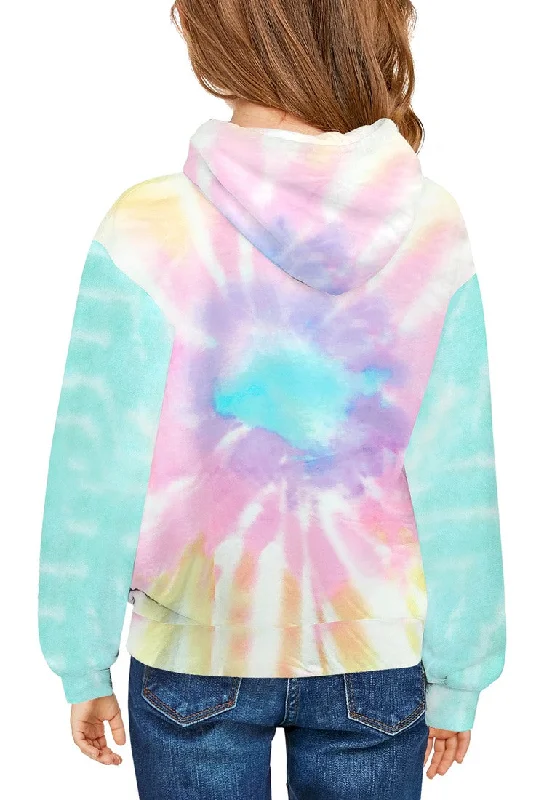 Girls Casual Tie Dye Sweatshirt Crewneck Long Sleeve Pullover Tops