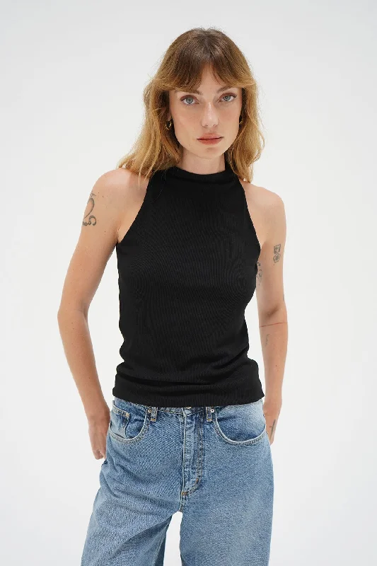 Sabine Double Layer Tank - Black