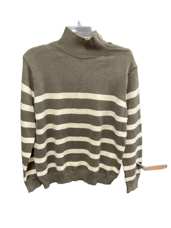 Sweater By Clothes Mentor In Striped Pattern, Size: L